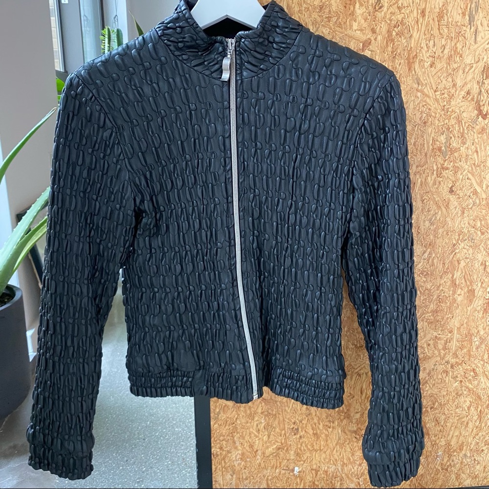 La Gazzetta black leather jacket